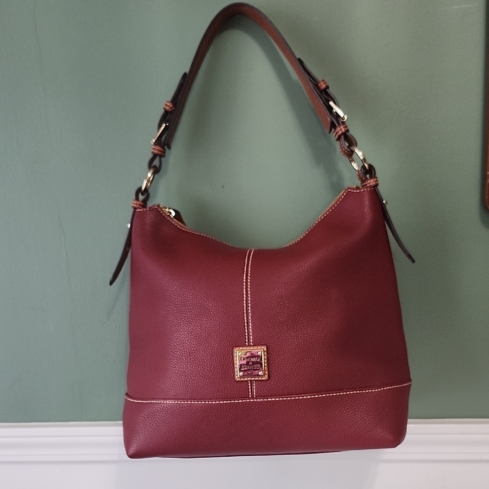 Dooney & Bourke Burgundy Leather Shoulder Bag